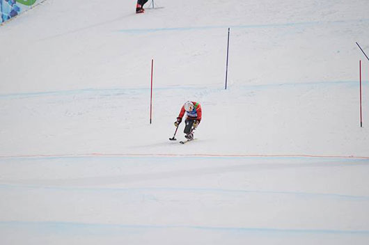 バンクーバーパラリンピック スラローム視覚障害とシット男女